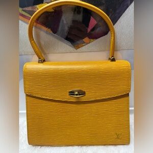 LOUIS VUITTON-MI1923 Yellow Epi Malesherbes Top Handle Handbag